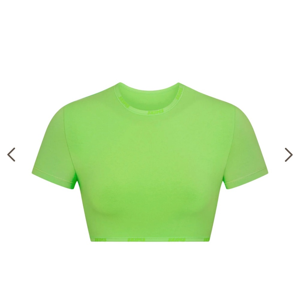 SKIMS Cotton Logo Cropped T-Shirt